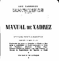 Livro: Manual de Xadrez - Luiz Cabrerizo